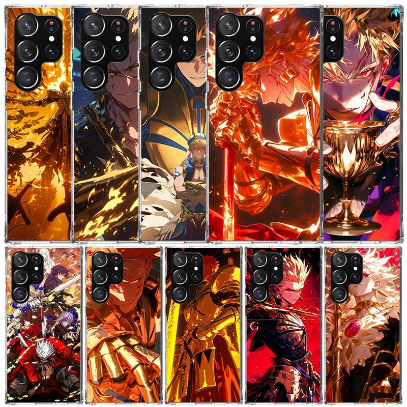 Чехол для телефона Fate Zero Stay Night Гильгамеш для Samsung Galaxy S24 S25 Edge S26 Ultra S22 S23 Plus S21 + S20 FE Мягкий ТПУ Задняя крышка