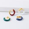 Ins новые контрастные эмалевые серьги-капли из глазури, высококачественные круглые серьги-пряжки от Zhou Yutong