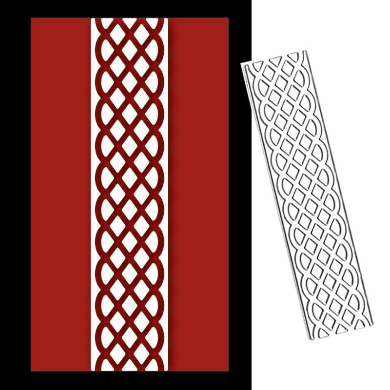 Patterned Art with Stripes Scrapbooking Metal Cutting Dies Stencils for DIY Album Paper Card Decor