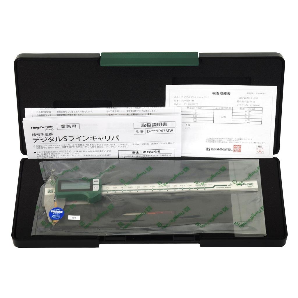 Цифровой штангенциркуль Niigata Seiki 200 мм SK×Mahr S-Line D-200IP67MW