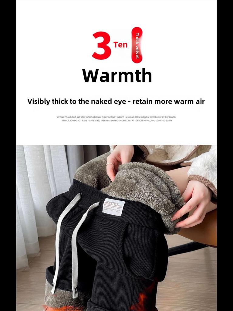 Женские широкие вельветовые брюки. Эти плотные, теплые брюки, доступные с бархатной подкладкой или без нее, идеально подходят для осени и зимы.