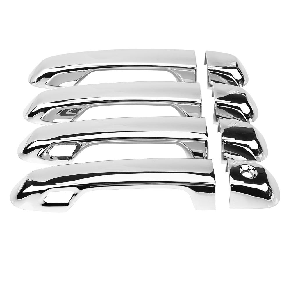 8 Pcs Car Chromium Electroplating Door Handle Cover Trim for Toyota Land Cruiser Prado 10 18