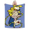 Funny Marsupilamis Flannel Blanket Autumn Super Soft Throw Blanket for Girls Boys Outdoor Print Bedspread Sofa Bed Cover