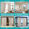 1 Panel Outdoor Curtains, Waterproof UV Protection Blackout Curtain with Eyelets, 3D Textured Indoor Outdoor Drapes for Garden, Pergola, Gazebo