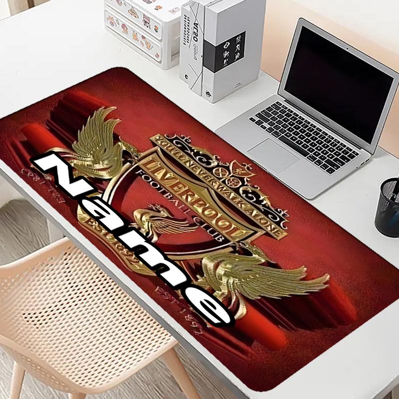 Custom Name Personalized Football team F.C Pattern Mousepad, Laptop PC Desk Mat, Decorative Desk Mat for Home Keyboard Pad Gift
