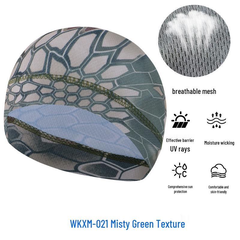 Летняя сетчатая защита от солнца Велосипедная шапочка-череп - Дышащая Высокоэластичная Спортивная подкладка из ледяного шелка