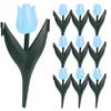 12pcs Plastic Fence Fence Garden Patio Tulip Multi Color Outdoor Hedge Fence Decorative Stakes Outdoor Garden Yard Decor