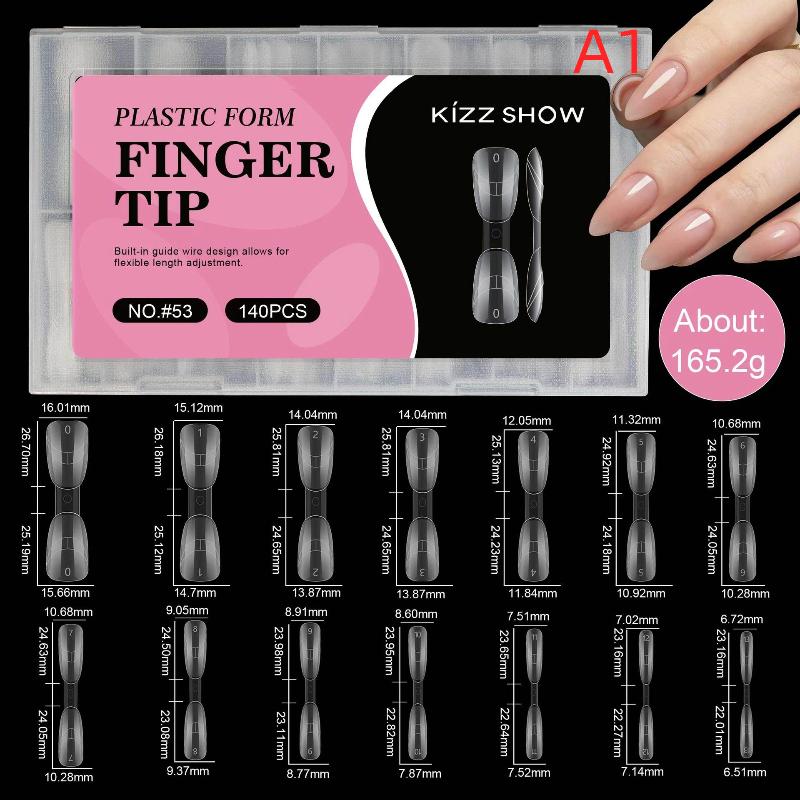 140Pcs Scale Crystal Armor 2 In 1 Nail Forms for Salon Quality Rapid Extension at Home