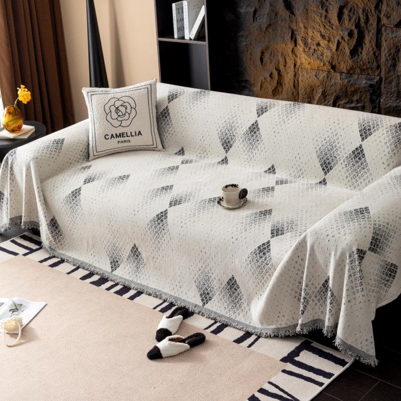 Ins Advanced Geometry Современный чехол для дивана Ткань Синель Диванный шарф Устойчивый к царапинам чехол для дивана Чехол Все сезоны Универсальный