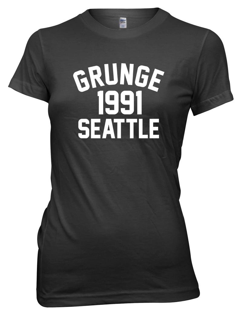 Grunge 1991 Seattle Funny Womens Ladies Mens Kids T Shirt