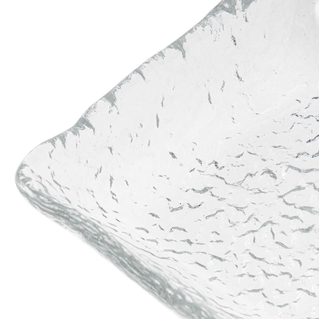 Квадратная тарелка Aoyama Glass, 11 см, Асацую (утренняя роса) дизайн, Сделано в Японии, AMG-MAY-10