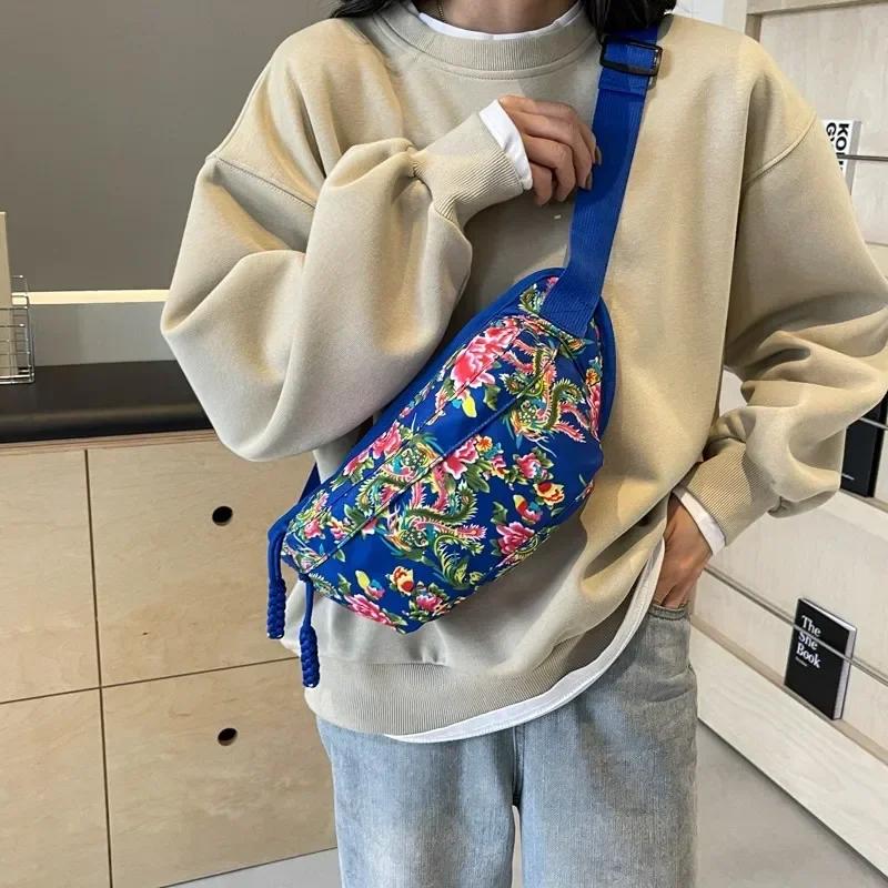 Швейные нитки Цветочные Модные поясные сумки Твердые Новые женские сумки на распродаже Высокое качество Молния Повседневный