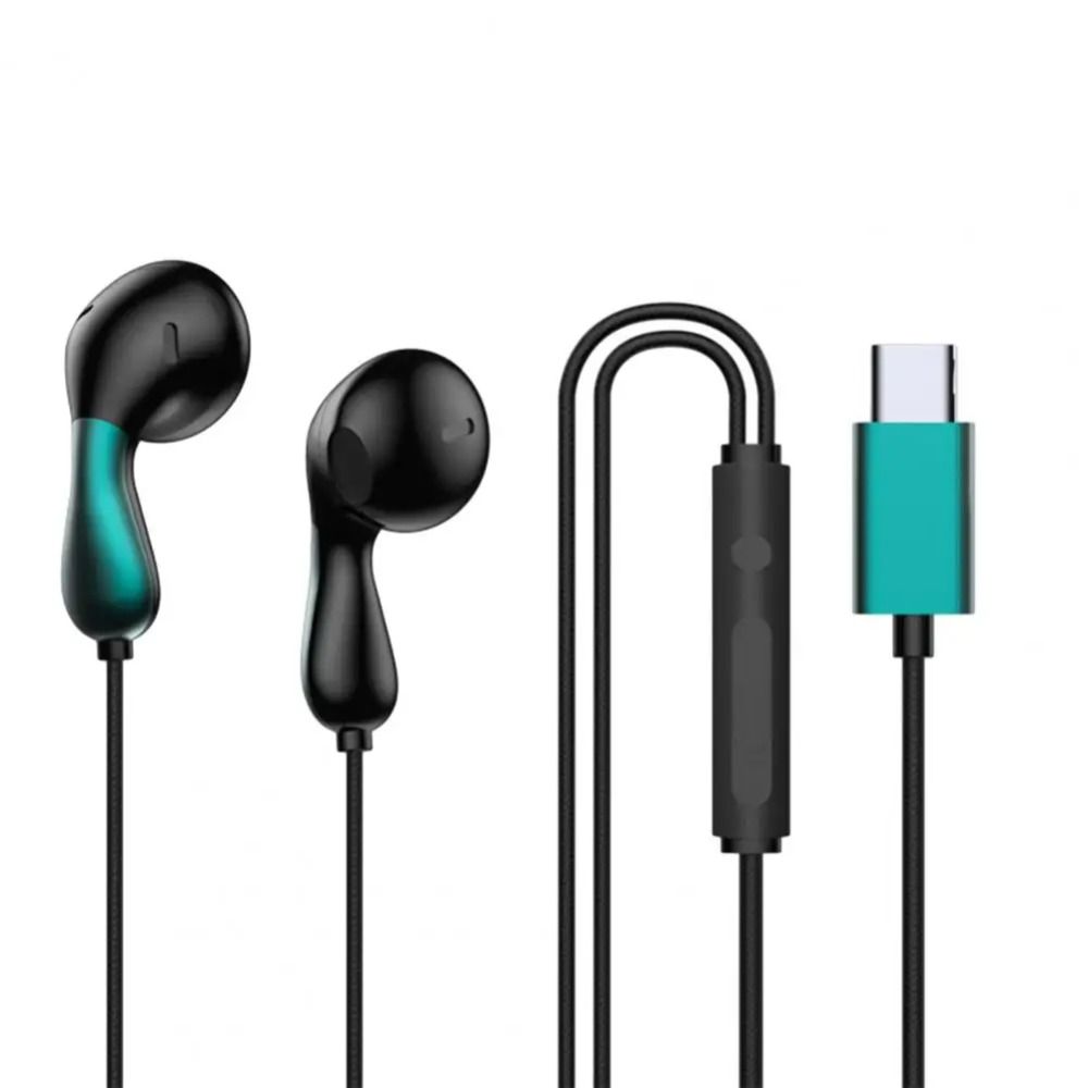 HD Mic Hifi Stereo Headset Noise Reduction Type C&3.5mm Earphones Wired Headphones  Mobile Phone