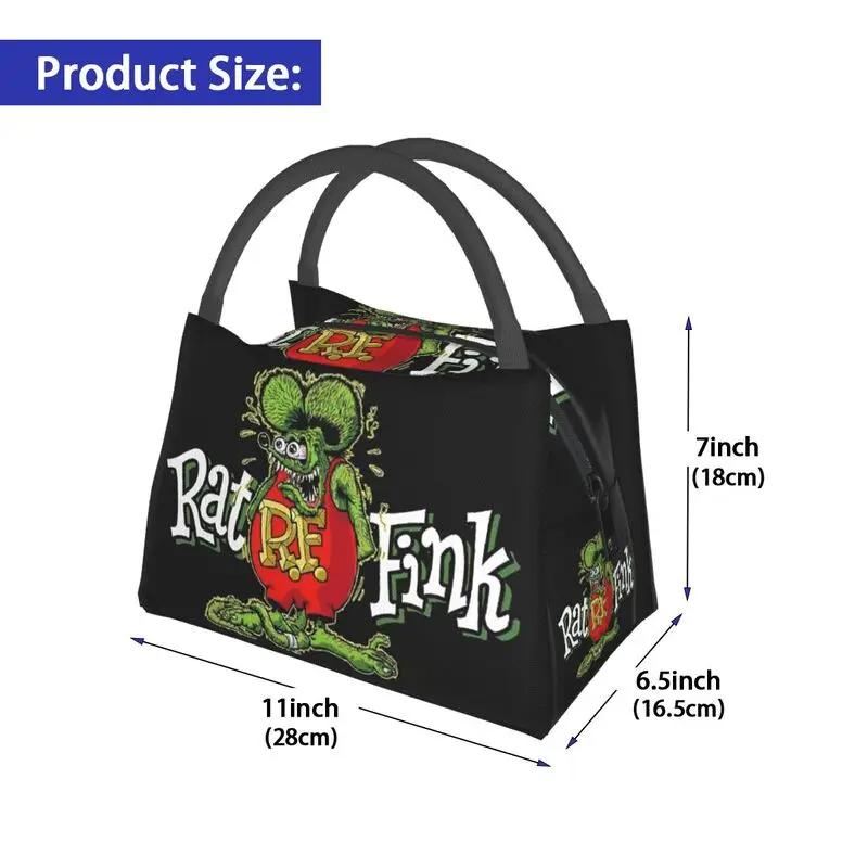Rat Fink Анимация Аниме Мультфильм Изолированные Ланч-Бумы для Женщин Герметичный Термо-Охладитель Ланч-Бокс Офис Пикник Путешествия