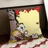 Cartoon CCalvin and HHobbes Cushion Cover Reversible Soft Durable Pillow Cover Home  Car MultiScene Use for Daily Comfort