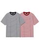 BEENTRILL Oval Wappen Striped T-Shirt (Red)