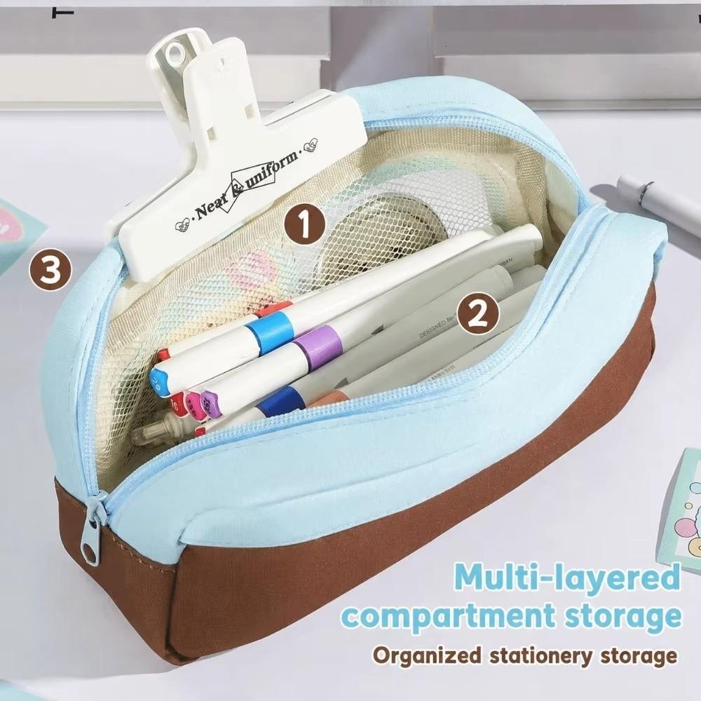 Clear Window Pencil Case Large Capacity Stationery Bag Cute Stationery Case Students