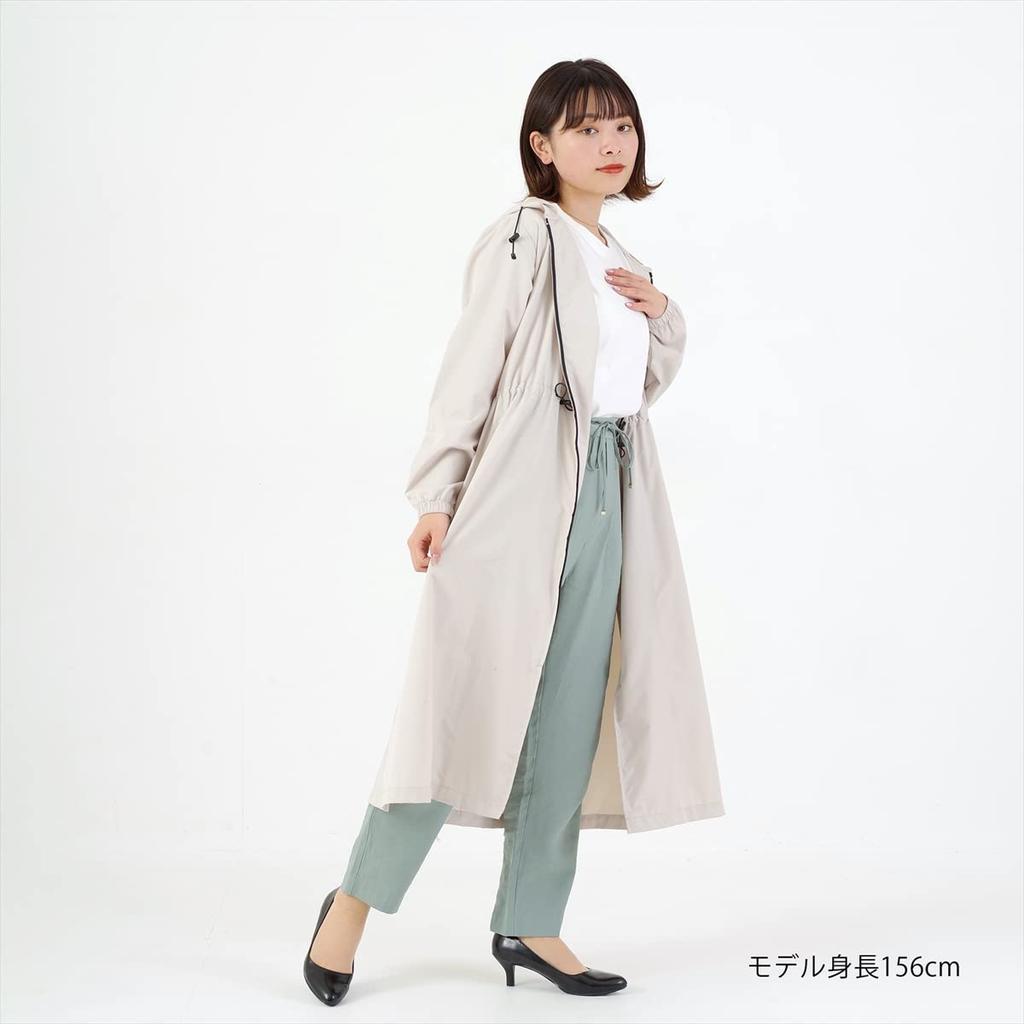 nifty colors Raincoat Peach Drop Zip Long Raincoat 6043SD