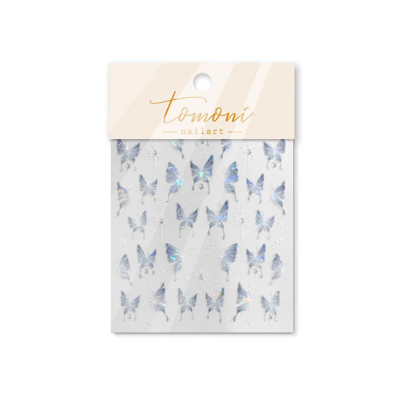 Наклейка для дизайна ногтей в виде желе-бабочки своими руками. Креативные декоративные наклейки.