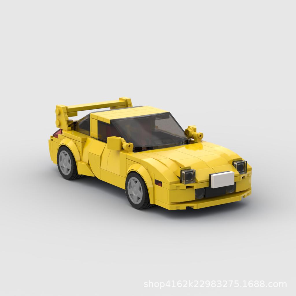 MOC Mazda RX-7 Городская Техника Начальный Автомобиль Чемпион Гонщик Строительные Блоки Кирпич Гонки Мировой Известный Классический Суперкар