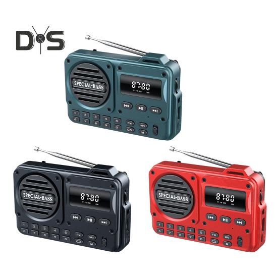 Portable Radio Bluetooth-compatible Speaker Digital Display Battery Operated AM/FM Radio Handheld Wireless Speaker