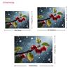 2D Food Photography Backdrop 2D Wet Red Cherries Macro Photo Background for Themed Shoot