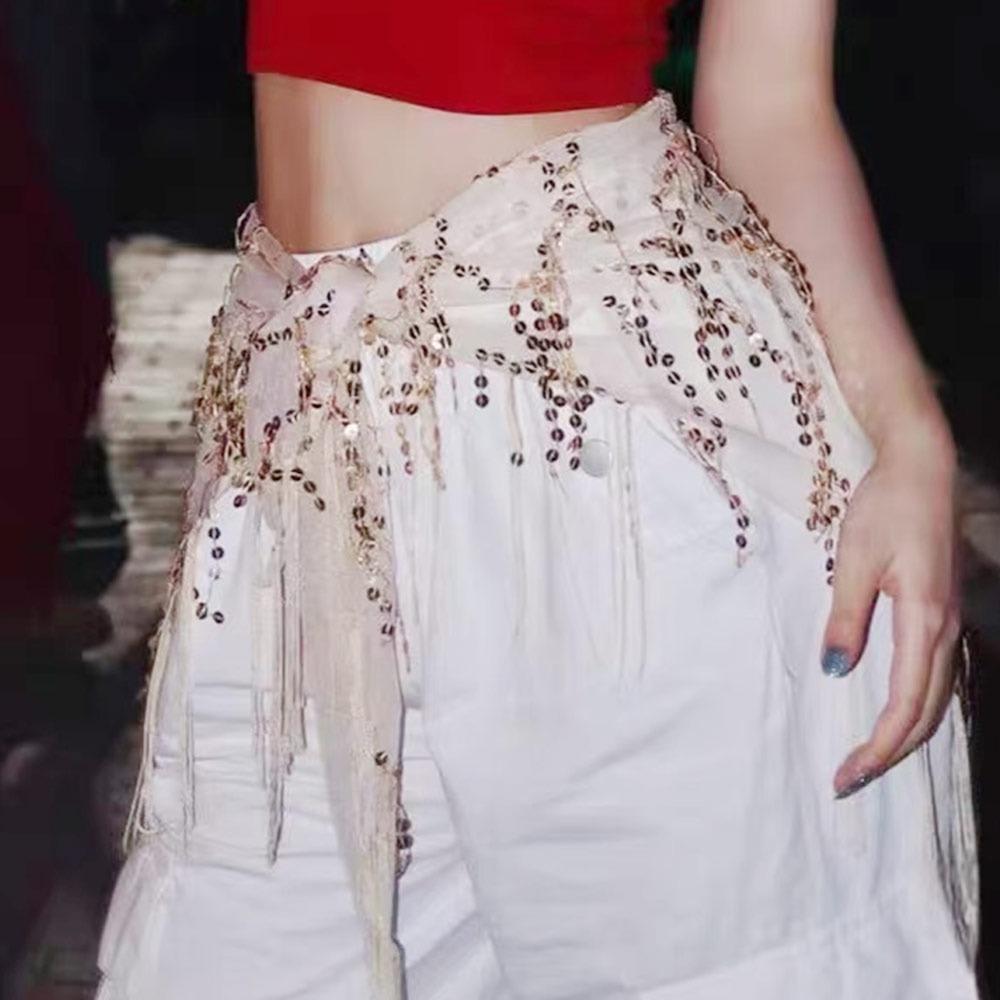 Jazz Dance Belly Dance Belt Tassels Dancer Skirt Fashion Hip Scarf  for Women