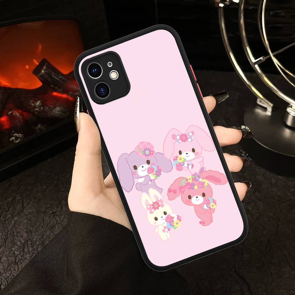 Cute Cartoon Bonbonribbon For IPhone 11 12 13 14 15 16 Pro Max Plus Matte Translucent Phone Cover