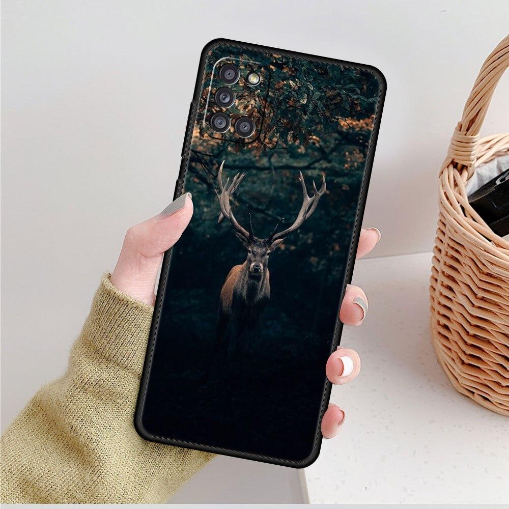 Для Samsung Galaxy A02s A12 A31 A41 A32 4G A71 A21s A51 A52 A72 A53 A52s 5G A22 Камуфляжные чехлы для мобильных телефонов с охотой на оленя телефон принципиально