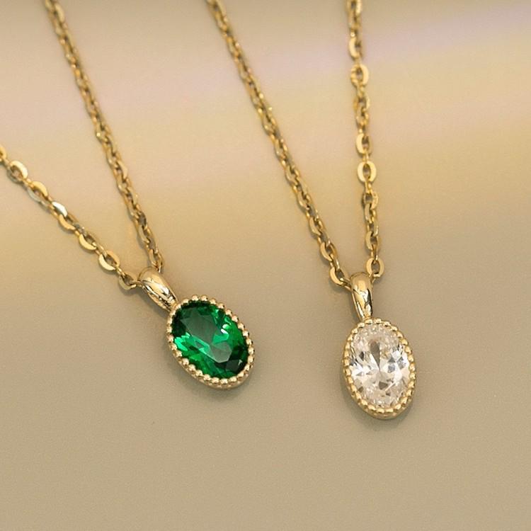 Ожерелье-подвеска из стерлингового серебра 925 пробы с покрытием из 18-каратного золота, овальная подвеска «Слезы русалки» с микропаве