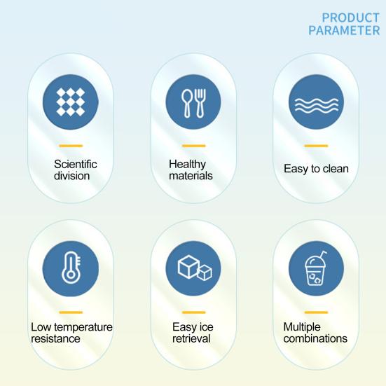 Форма для льда для морозилки 6 глубоких ячеек Толстая герметичная с прозрачной крышкой Пищевая многоразовая Антипригарная Легкое извлечение Расширенное дно Лед