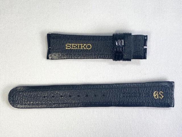 DD29BW SEIKO Grand Seiko 18 мм Кожаный для ремешка, Крокодил, Черный, SBGX016/ 9F61-0A30