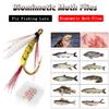 5Pcs/Box Fishing Hook Artificial Insect Bait Wet Fly Red Fly Trout Fishing Lures for Outdoor Fishing Supplies, 3 Sizes Optional