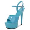 High Heels Stiletto Sexy Black Waterproof Platform 15cm Super High Heel Sandals for Women Summer