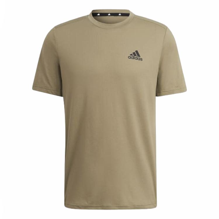 Мужские футболки Adidas AEROREADY Мужские Хаки С круглым вырезом Умеренные