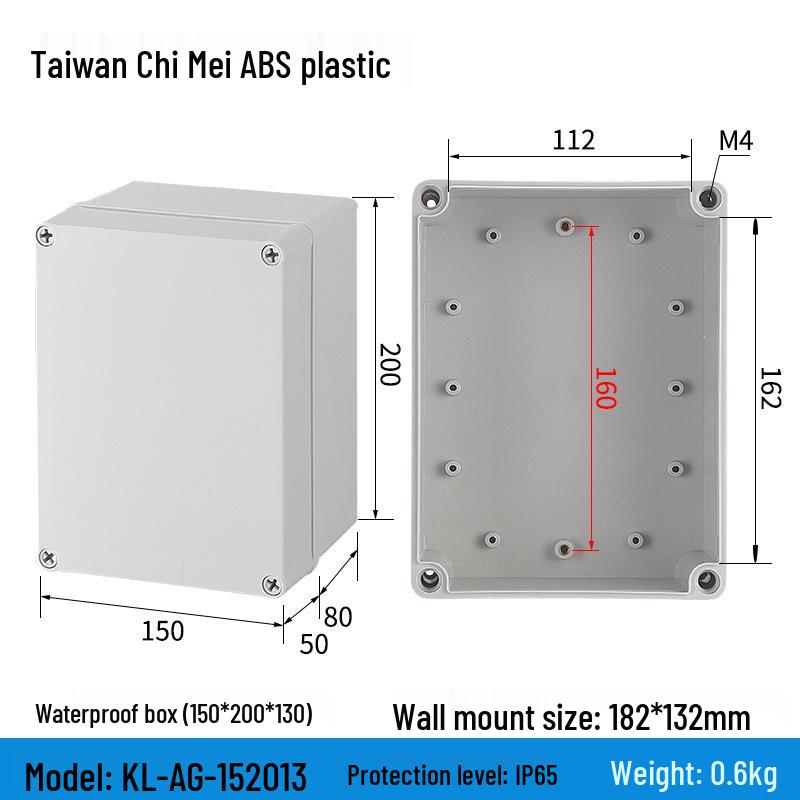 Уличный водонепроницаемый ABS корпус блока питания и розетки для мониторинга с клеммной колодкой и кнопкой
