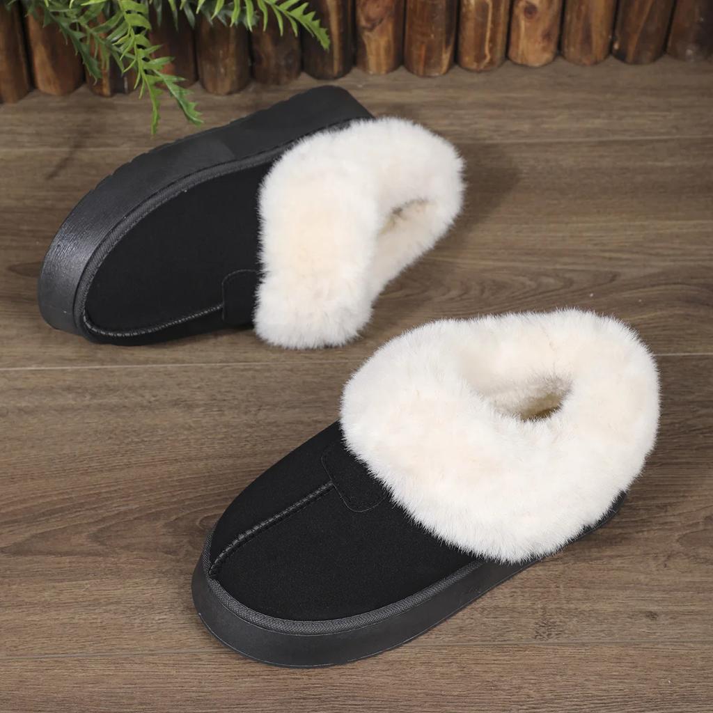 Зимние новые женские толстые подошвы из овчины и шерсти, нескользящие зимние сапоги, модные женские мини-теплые утолщенные женские сапоги