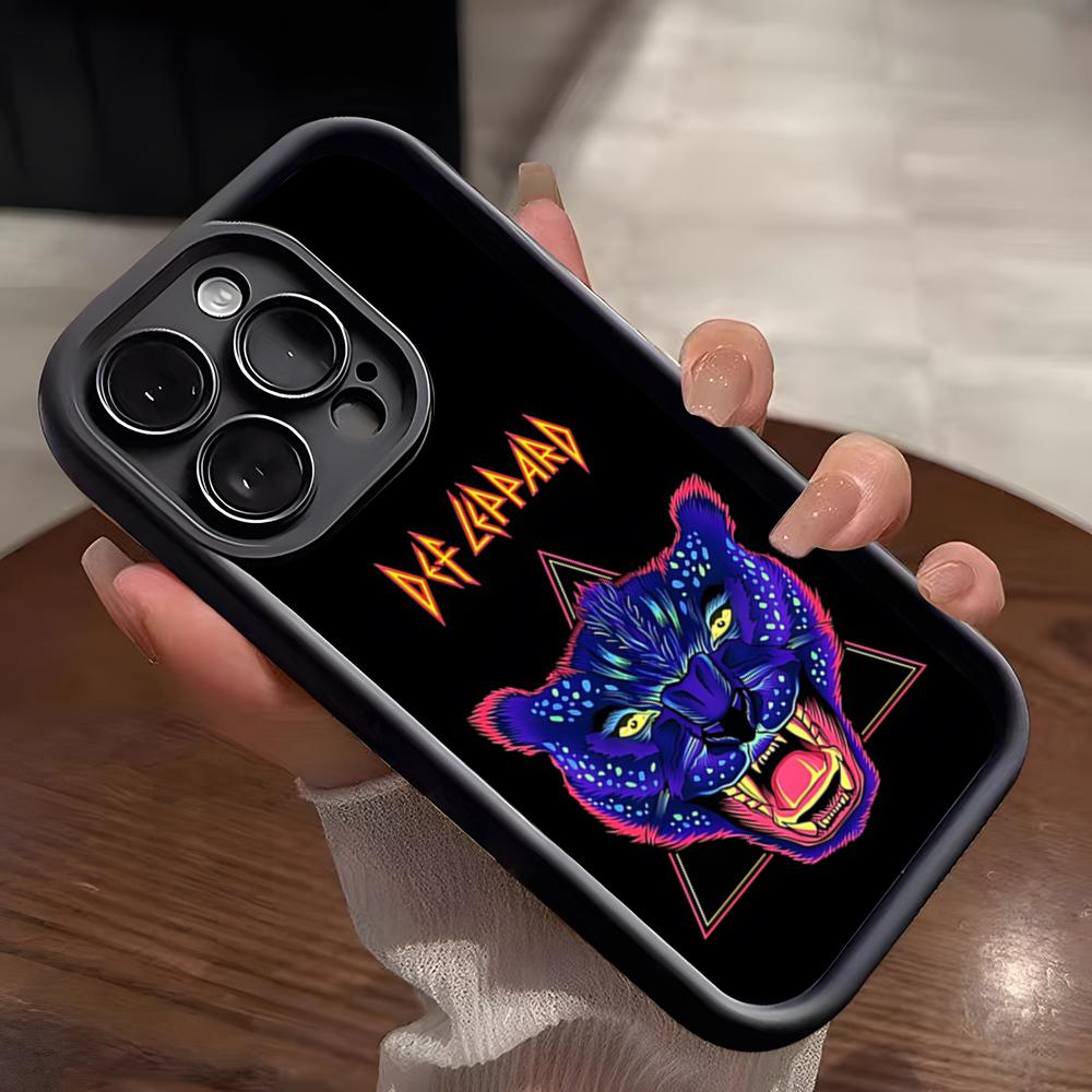 Чехол для телефона с логотипом группы Def Leppard Для IPhone 17 Pro Max 15 Pro 16 14 Plus 12 13 Mini 11 Pro Ударопрочный Мягкий Чехол