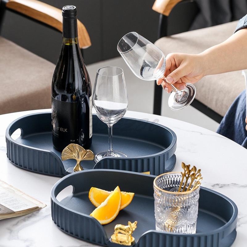 Household Living Room Coffee Table Storage Tray Modern Minimalist Creative Fruit Tray Storage Tray Craft Decoration