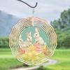 10-дюймовый подвесной ветряной спиннер с крючком на 360 градусов для декора балкона и сада, весенне-летнее уличное украшение, металлические колокольчики для дома
