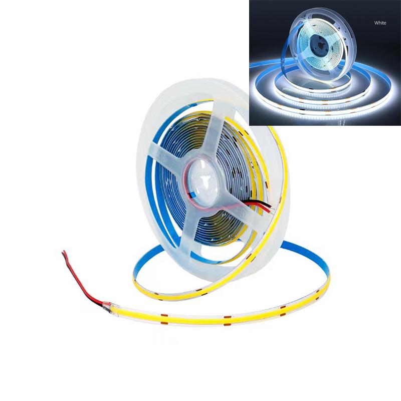 Светодиодная лента COB 12 В 24 В, 320 светодиодов/м, гибкая лента высокой плотности, 8 мм, FOB, лента, 5 м, 10 м, RA90, теплая природа, холодная белая линейная лента