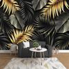 Nordic Hand-Road-Painted Wallpaper Tropical Plant Leaf Lines Wall Mural Living Room Bedroom Luxury Home Decor Fresco