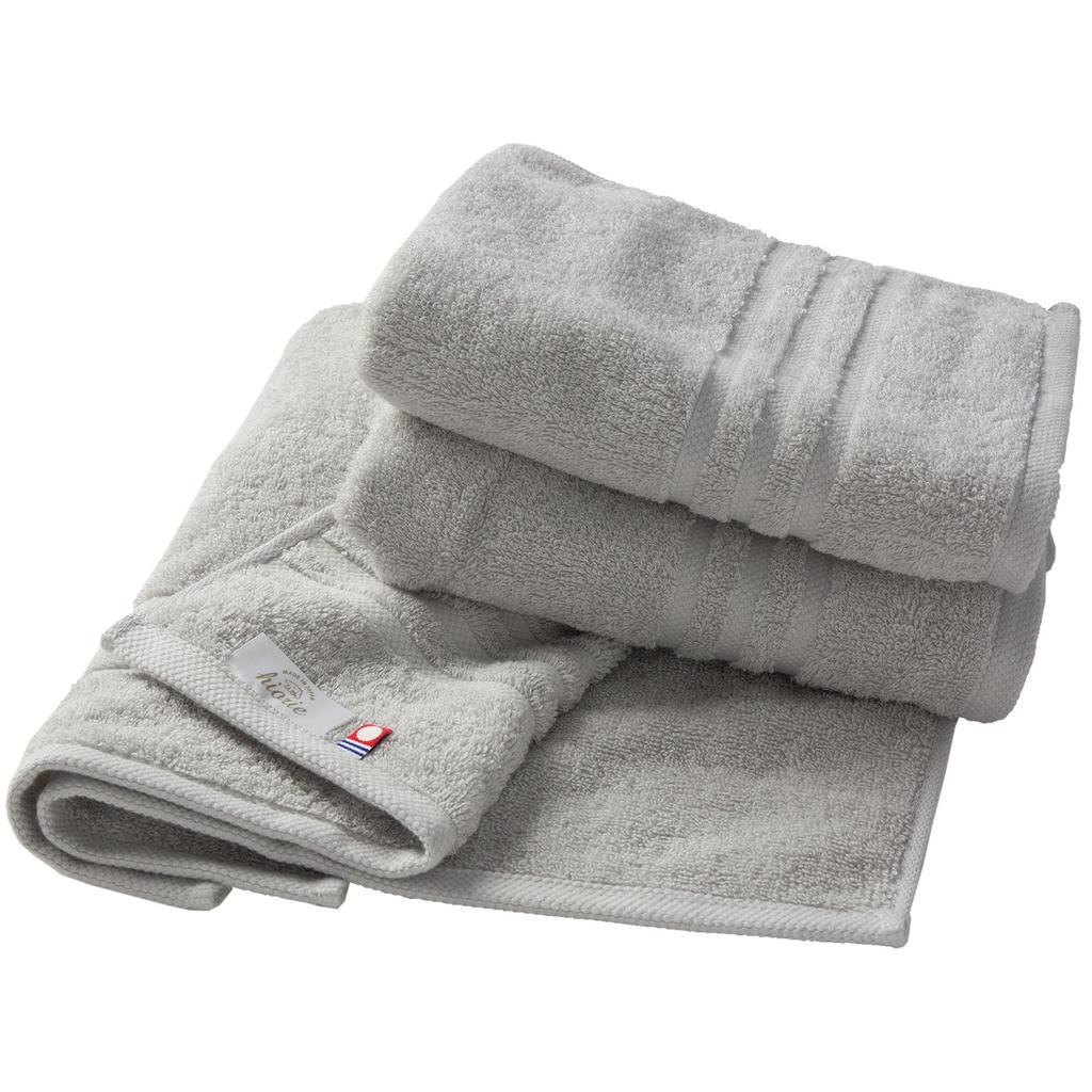 Imabari Towel Certified Face Towel Hiorie 3 Piece Set Silver Gray Cotton Highly Absorbent Durable Plain Made In Japan Imabari Brand HOTEL'S 100%