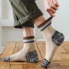 5 пар мужских осенне-зимних высококачественных утолщенных хлопковых спортивных носков контрастного цвета, не допускающих провисания