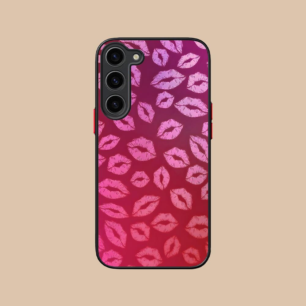 Чехол-бампер из силикона с рисунком «Целующиеся губы» для Samsung Galaxy S26 S25 S24 S23 S22 S21 Plus FE Ultra, цветной