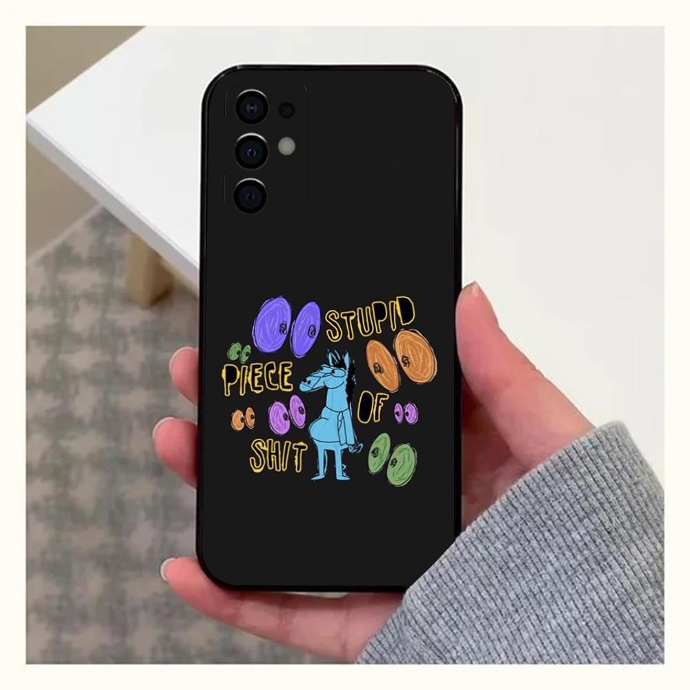Мультяшный Чехол для Телефона B-BoJack H-Horseman Для Samsung S24,S21,S22,S23,S30,Ultra,S20,Plus,Fe,Lite,Note,10,9,5G Черный Мягкий Чехол