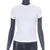 Women Tee Shirt Round Neck Short Sleeve Pullover Tops Slim Fit Solid Color T-shirt Streetwear