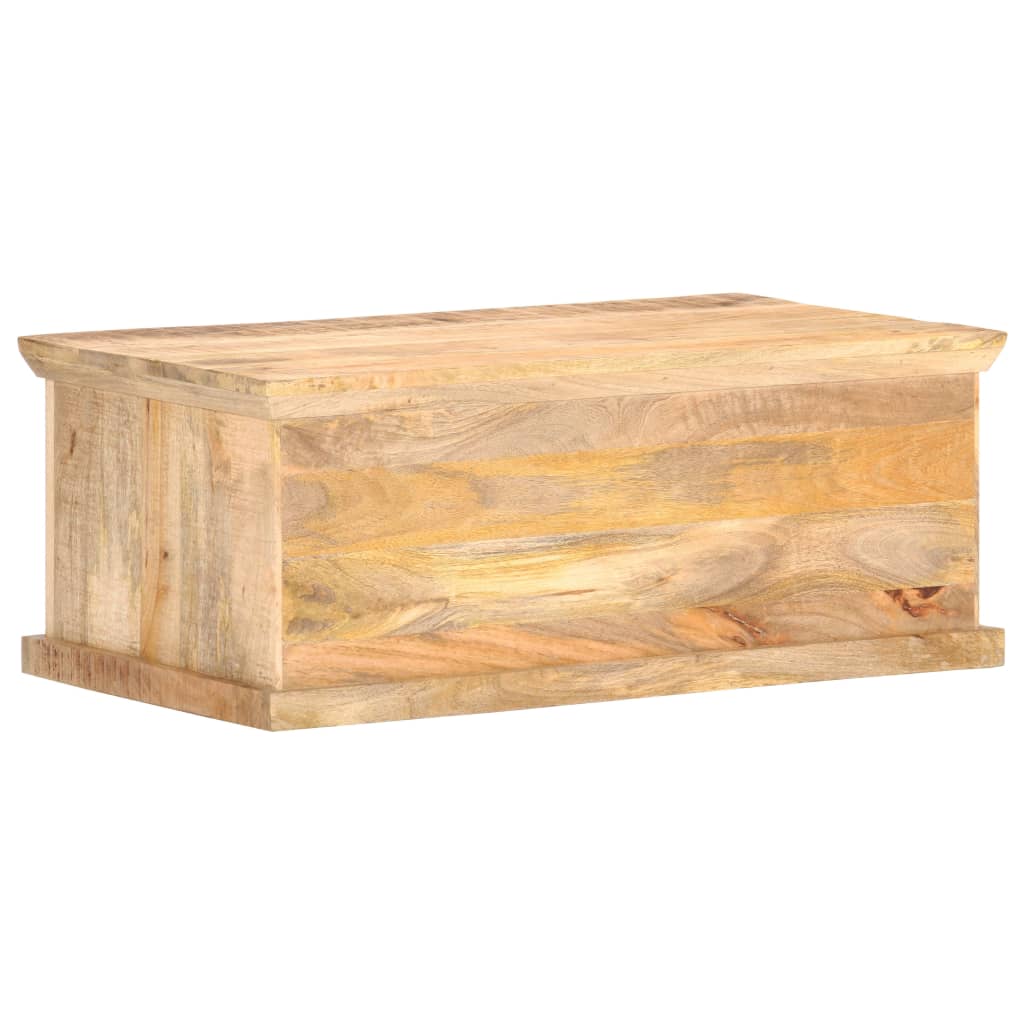Coffee Table 90 x 50 x 35 cm Solid Mango Wood and Natural Wicker