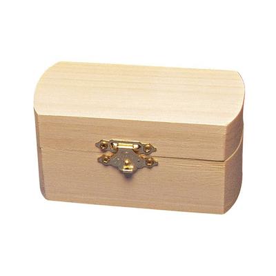 Coffret En Bois Semi-ovale 10x6 Cm