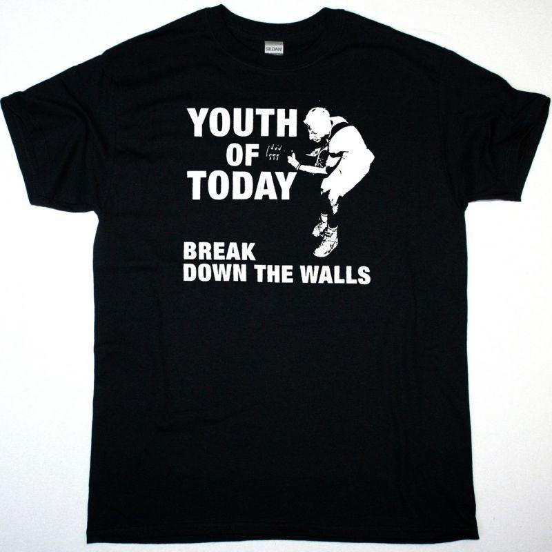 Youth Of Today Break Down Walls Black T-Shirt Hardcore Tee